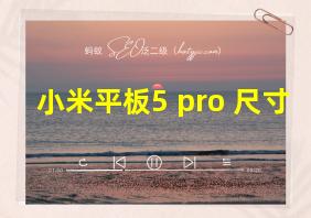 小米平板5 pro 尺寸