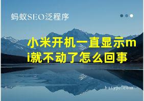 小米开机一直显示mi就不动了怎么回事