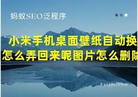 小米手机桌面壁纸自动换怎么弄回来呢图片怎么删除