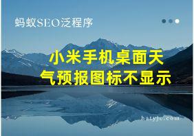 小米手机桌面天气预报图标不显示