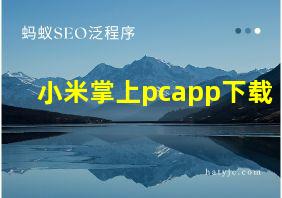 小米掌上pcapp下载