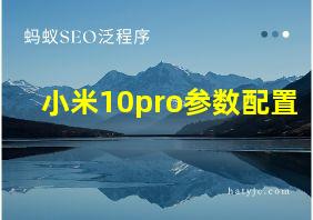 小米10pro参数配置