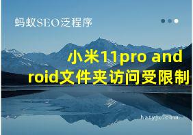 小米11pro android文件夹访问受限制