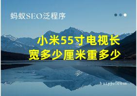 小米55寸电视长宽多少厘米重多少