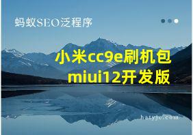 小米cc9e刷机包miui12开发版