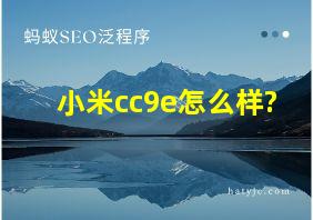 小米cc9e怎么样?