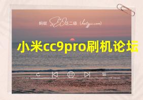 小米cc9pro刷机论坛