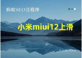 小米miui12上滑