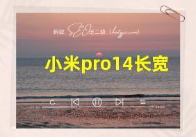 小米pro14长宽