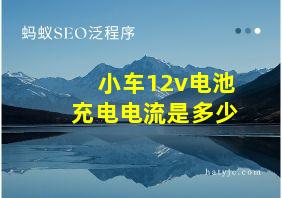 小车12v电池充电电流是多少