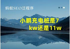 小鹏充电桩是7kw还是11w