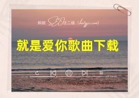 就是爱你歌曲下载