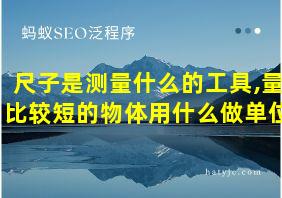 尺子是测量什么的工具,量比较短的物体用什么做单位