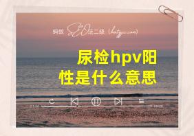 尿检hpv阳性是什么意思