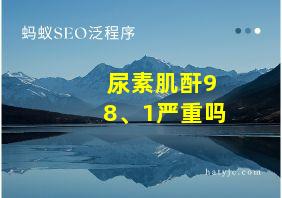 尿素肌酐98、1严重吗