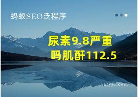 尿素9.8严重吗肌酐112.5