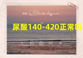 尿酸140-420正常吗