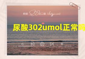 尿酸302umol正常吗