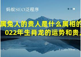 属兔人的贵人是什么属相的2022年生肖龙的运势和贵人