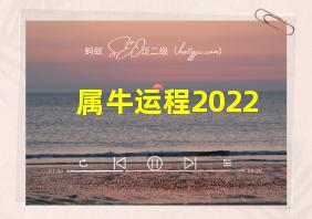 属牛运程2022