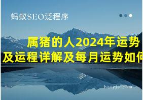 属猪的人2024年运势及运程详解及每月运势如何