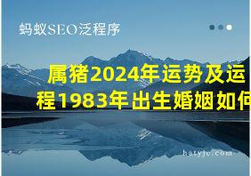 属猪2024年运势及运程1983年出生婚姻如何