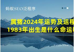 属猪2024年运势及运程1983年出生是什么命运呢