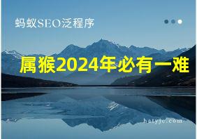 属猴2024年必有一难