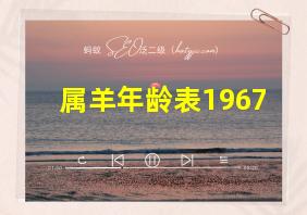 属羊年龄表1967