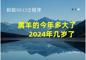 属羊的今年多大了2024年几岁了