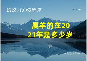 属羊的在2021年是多少岁