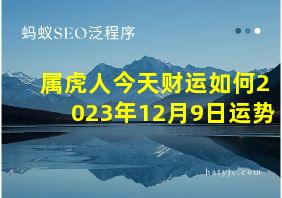 属虎人今天财运如何2023年12月9日运势