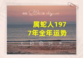 属蛇人1977年全年运势