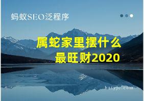 属蛇家里摆什么最旺财2020