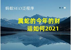 属蛇的今年的财运如何2021