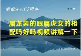 属龙男的跟属虎女的相配吗好吗视频讲解一下