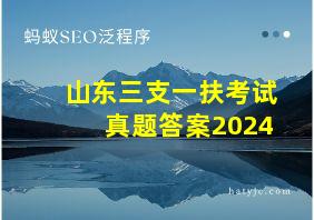 山东三支一扶考试真题答案2024