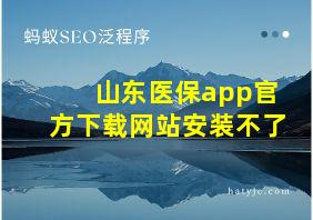 山东医保app官方下载网站安装不了