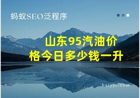 山东95汽油价格今日多少钱一升