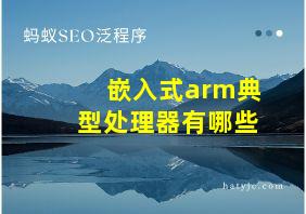 嵌入式arm典型处理器有哪些