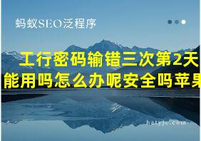 工行密码输错三次第2天能用吗怎么办呢安全吗苹果