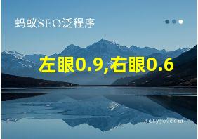 左眼0.9,右眼0.6