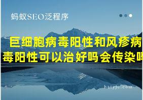 巨细胞病毒阳性和风疹病毒阳性可以治好吗会传染吗