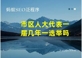 市区人大代表一届几年一选举吗