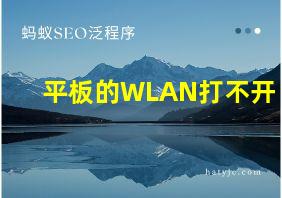 平板的WLAN打不开