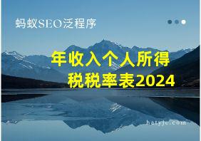 年收入个人所得税税率表2024