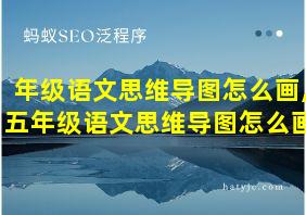 年级语文思维导图怎么画,五年级语文思维导图怎么画