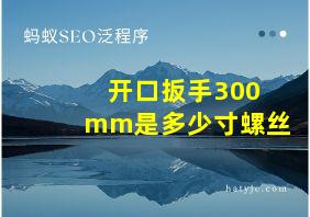 开口扳手300mm是多少寸螺丝