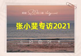 张小斐专访2021