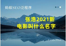 张浩2021新电影叫什么名字